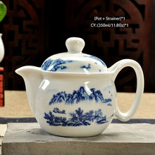 Carregar imagem no visualizador da galeria, Bule De Chá Kung Fu Porcelana Chinesa Retro Com Filtro De Flor De Dragão Puer 350ml