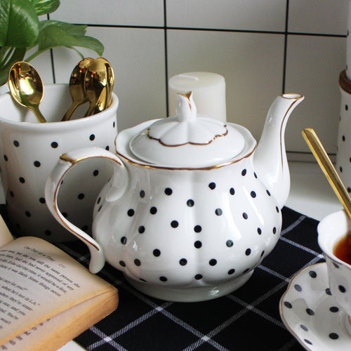 Conjunto De Chá e Café Estilo Britânico Porcelana Chinesa Bule