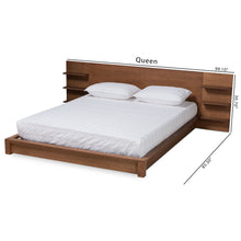 Load image into Gallery viewer, Baxton Studio Elina Modern and Contemporary Finished Wood Platform Storage Bed with Shelves