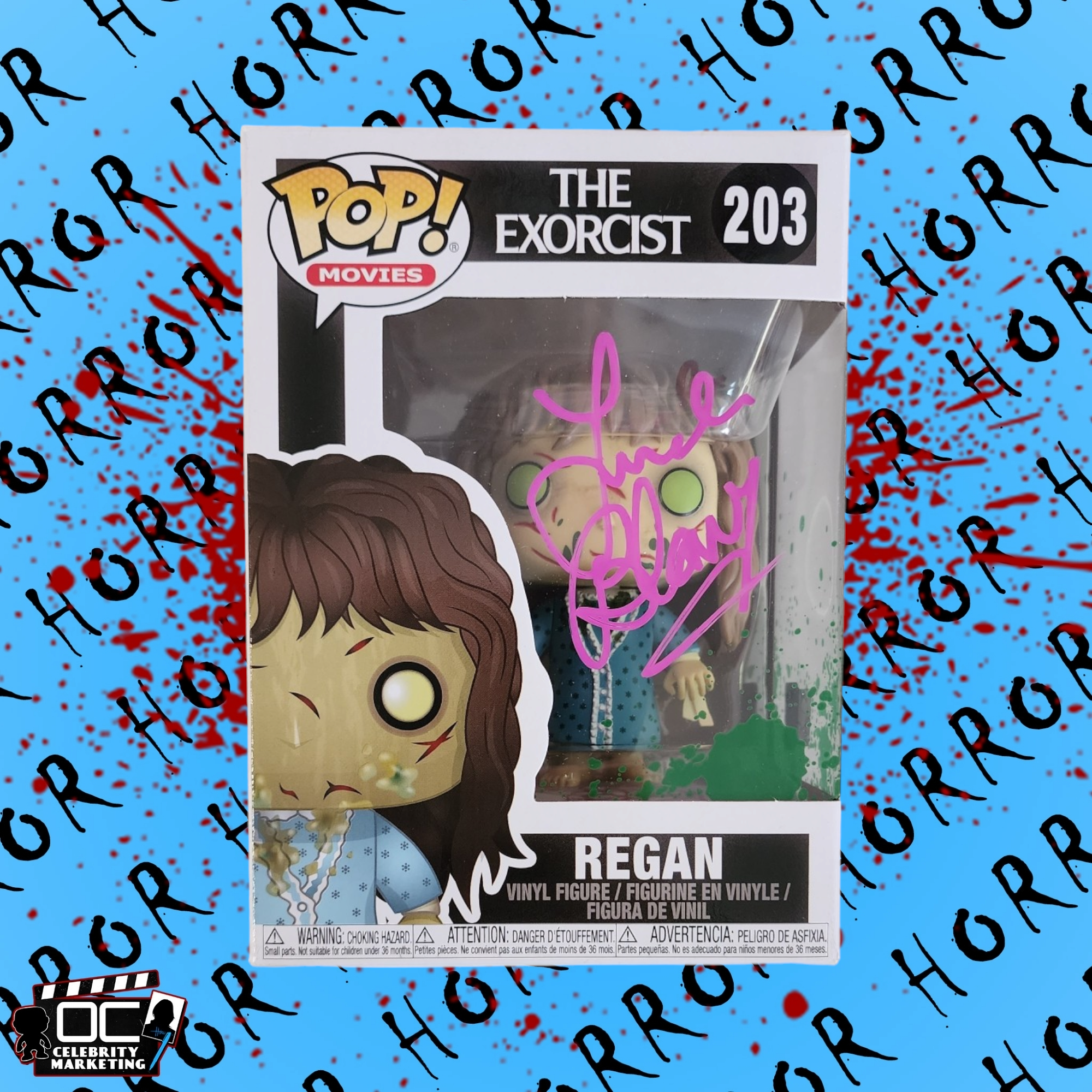 Linda Blair signed Regan Funko #203 OCCM QR code-Magenta - OC Celebrity Marketing product image