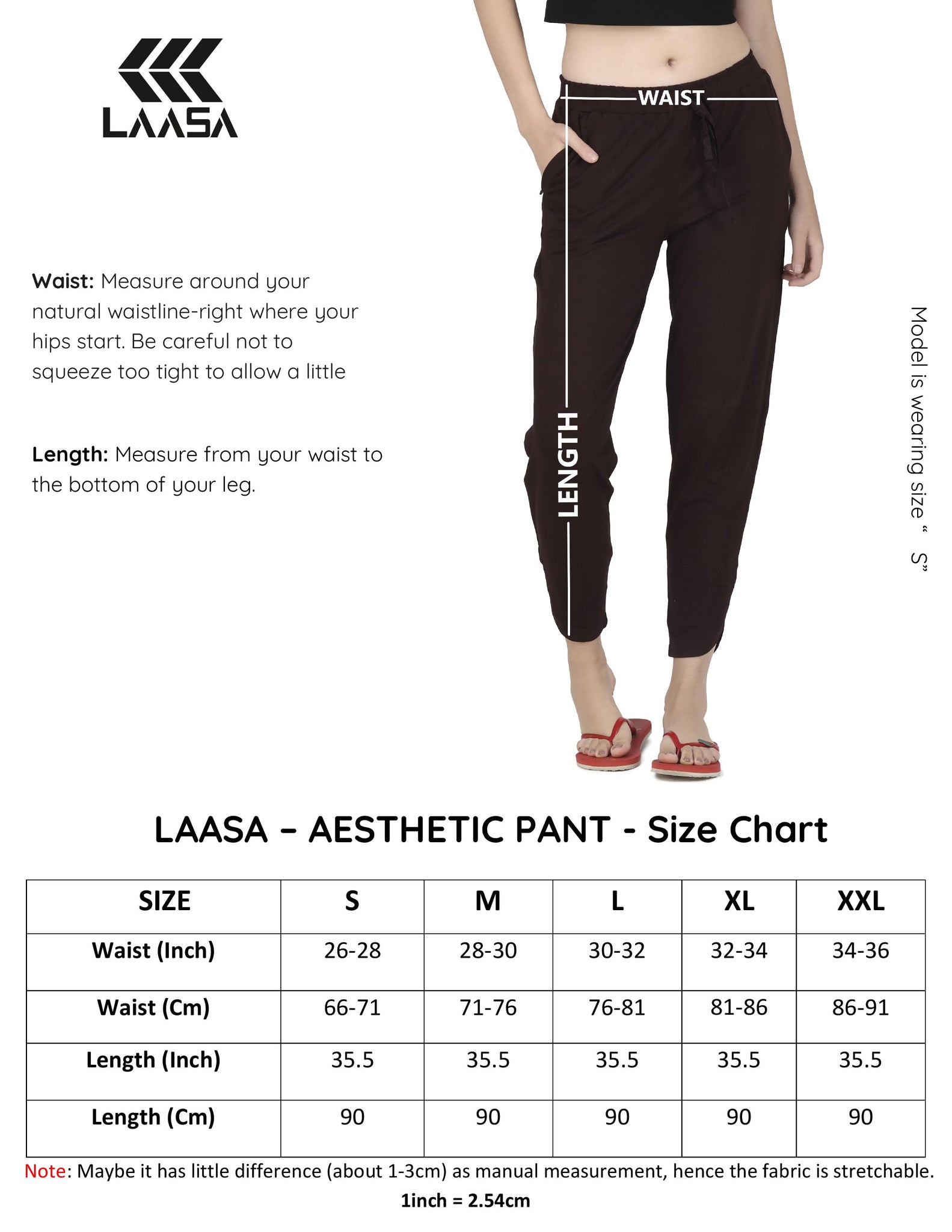 women yoga pant size chart