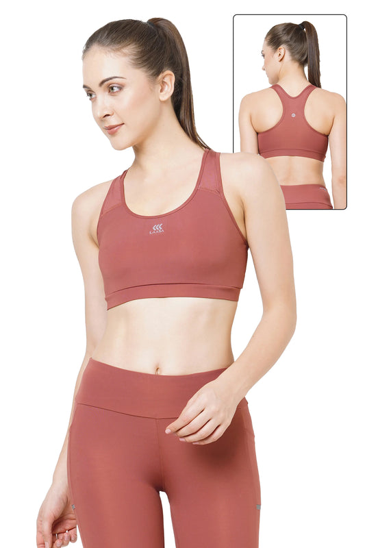 JUST-DRY Basil Green High Impact Workout Sports Bra for Women
