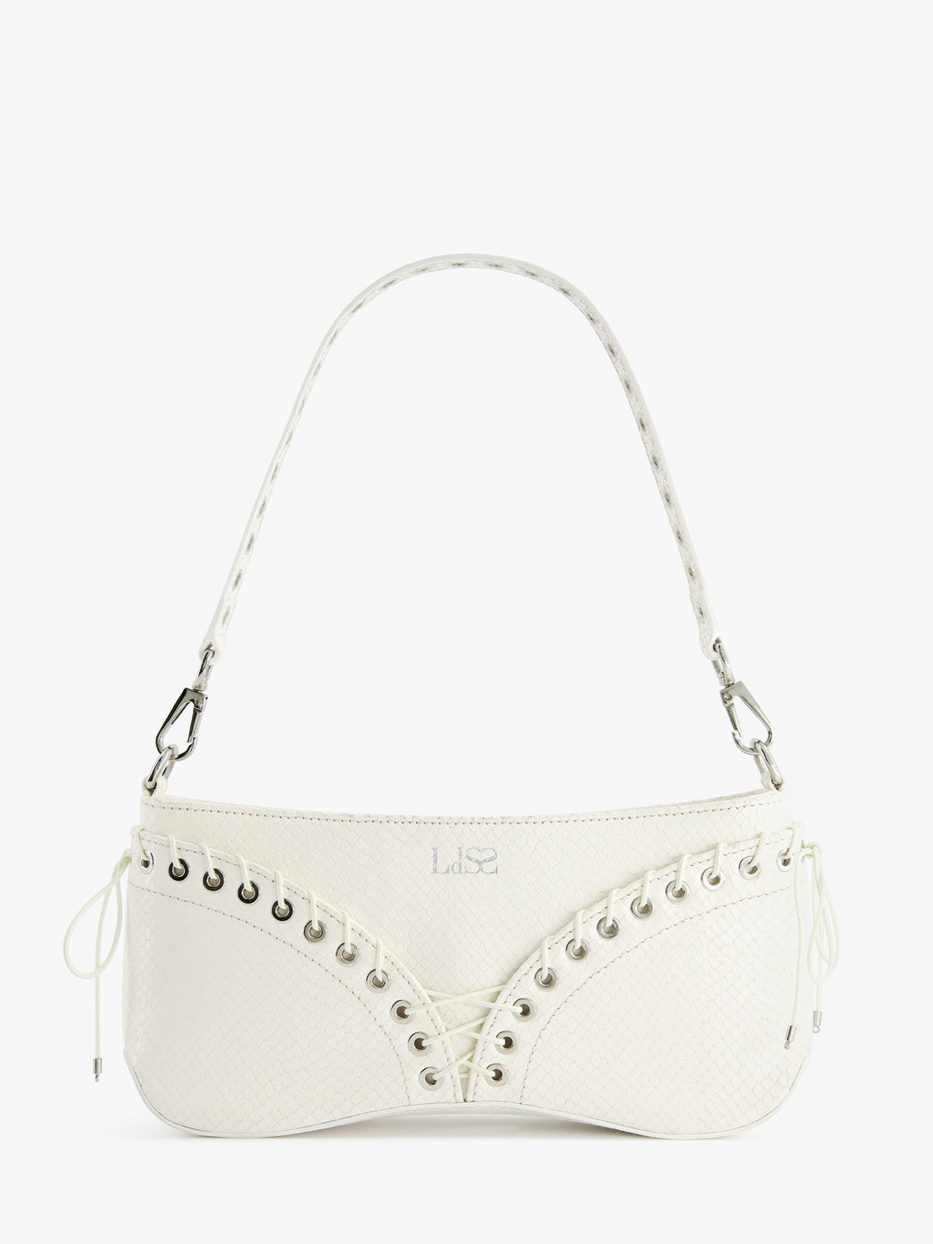 The Cleavage Bag Silver Embossed Leather – ludovic de saint sernin