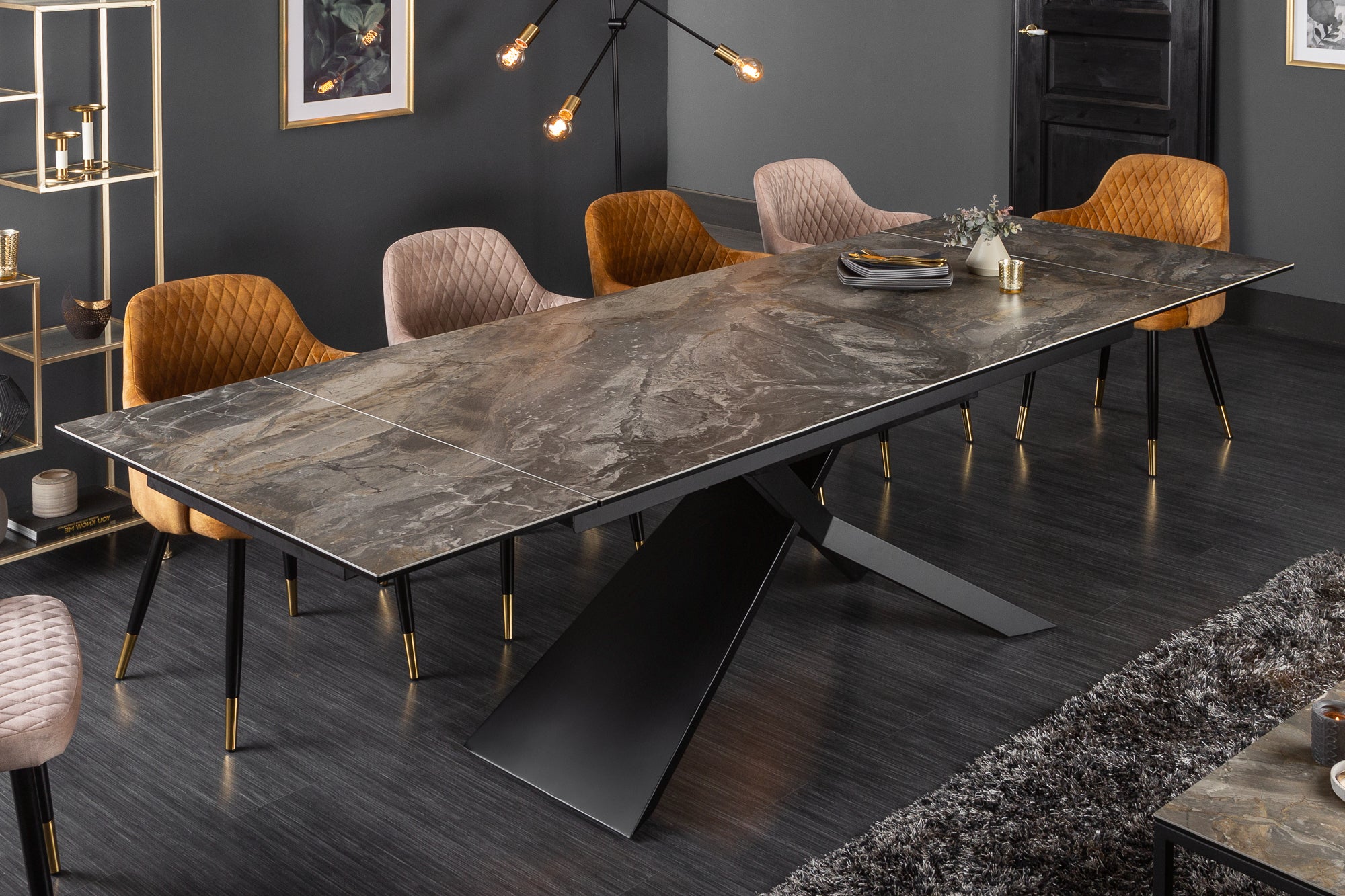 Marble Top Extendable Dining Table | lupon.gov.ph