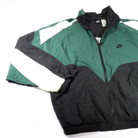 nike windbreaker green and black 