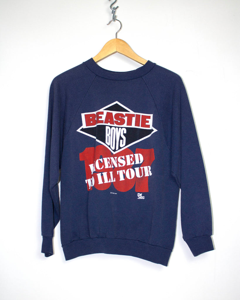 ナチュラルネイビー オリジナル beastie boys TOUR sweat 1987