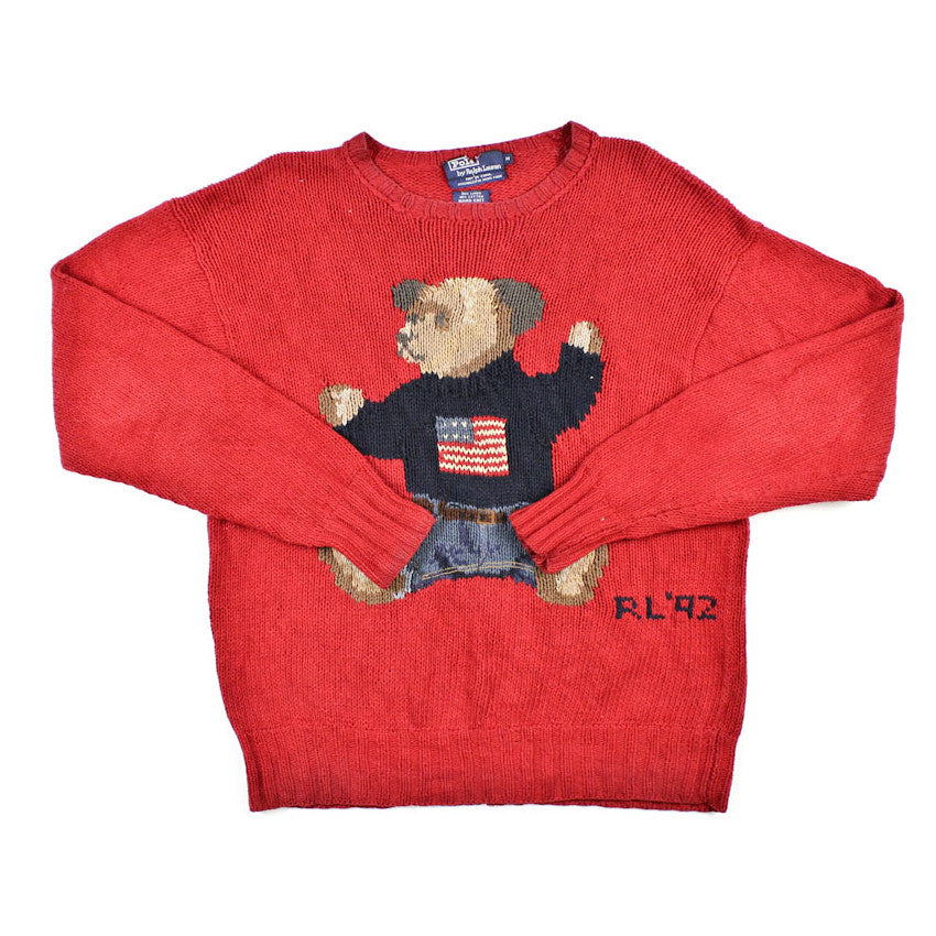 Vintage Polo Bear RL’92 Sweater Sz M – Snap Goes My Cap | SGMC Vintage ...