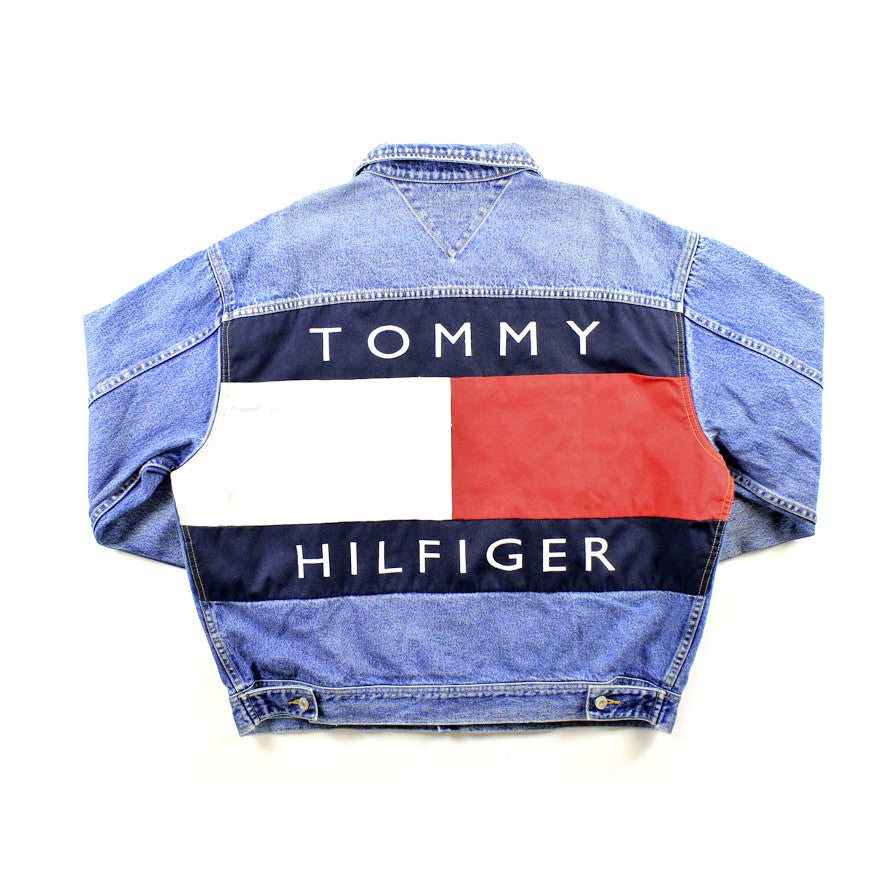 Vintage Tommy Hilfiger Flag Denim Jacket Sz XL – SGMC - SNAP GOES MY CAP