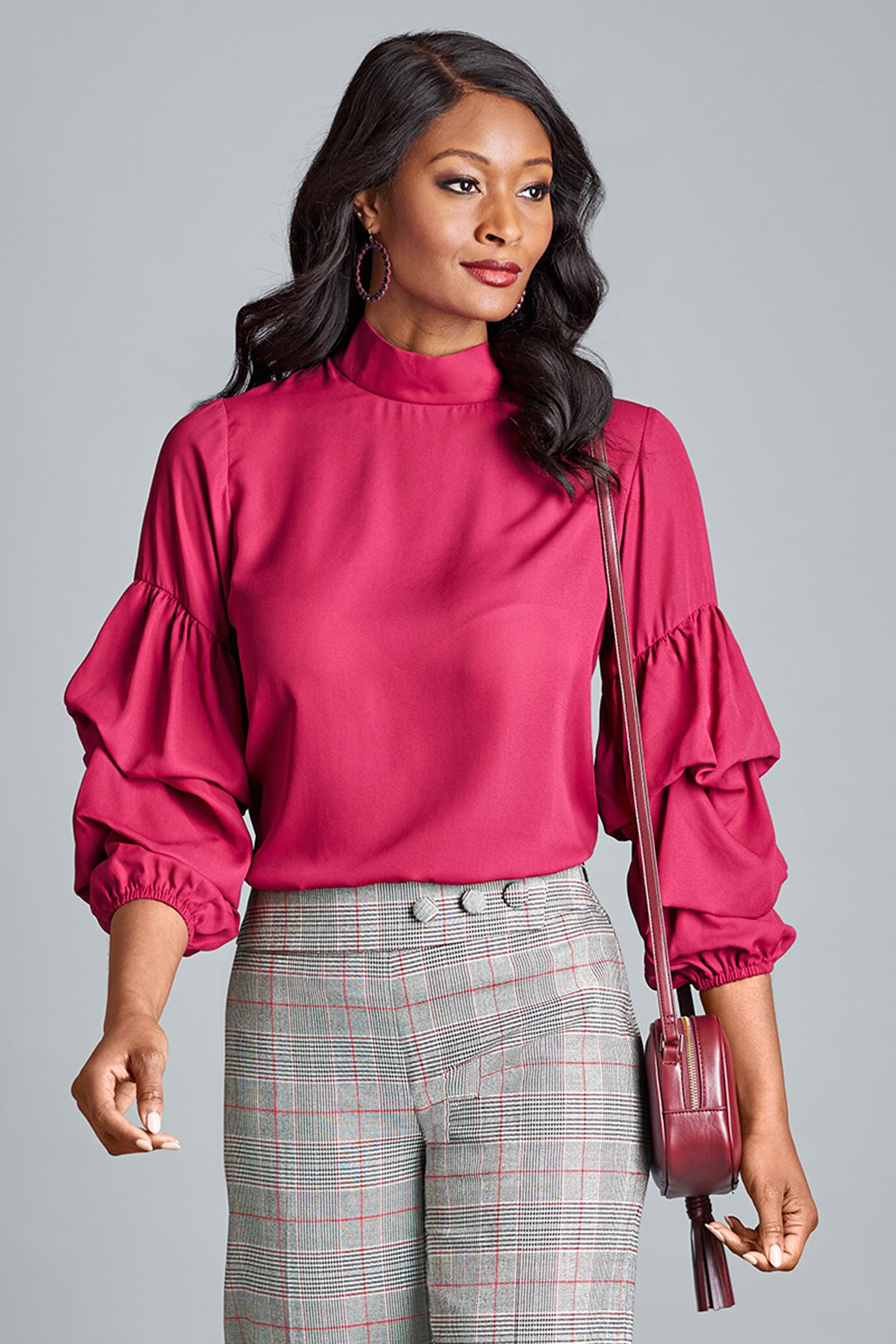 Puffy Sleeve Blouse - Misses