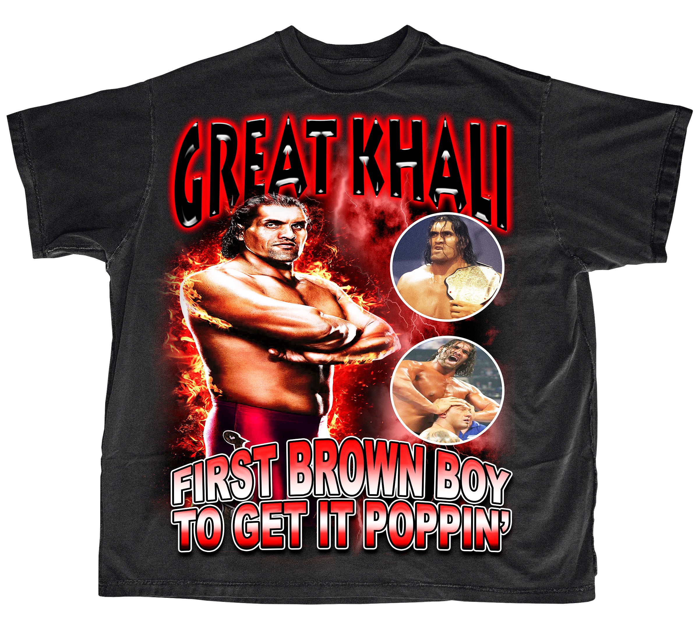 THE GREAT KHALI VINTAGE T-SHIRT - VINTAGE BOOTLEG