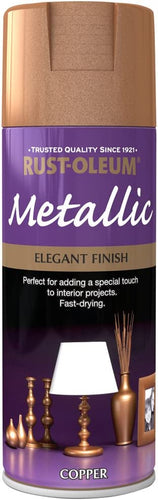 New Rust-Oleum 400ml Metallic Finish Spray Paint in Metallic Rose Gold