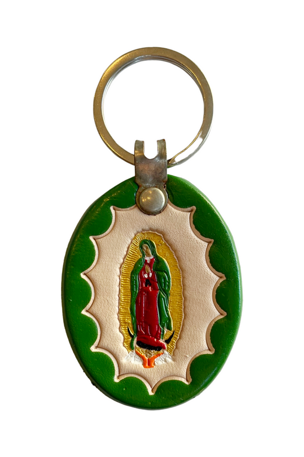 Guadalupe Leather Keychain