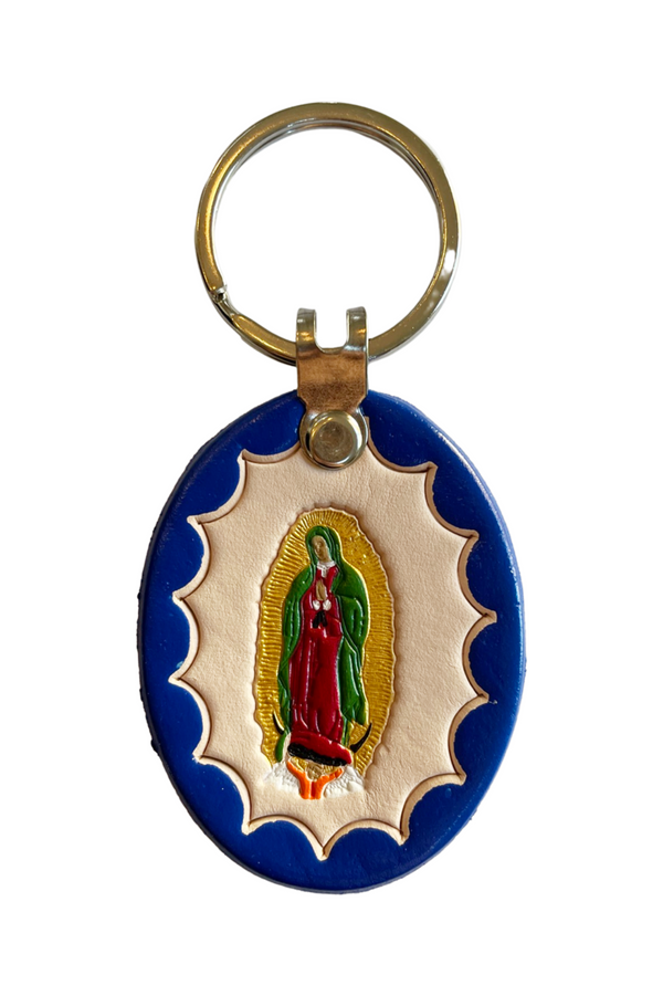 Our Lady of Guadalupe Leather Key Ring - Red – The Franciscan Store
