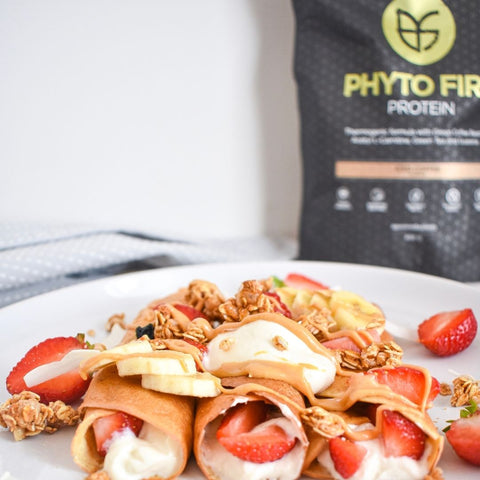 honeycomb protein crepes vegan pranaon