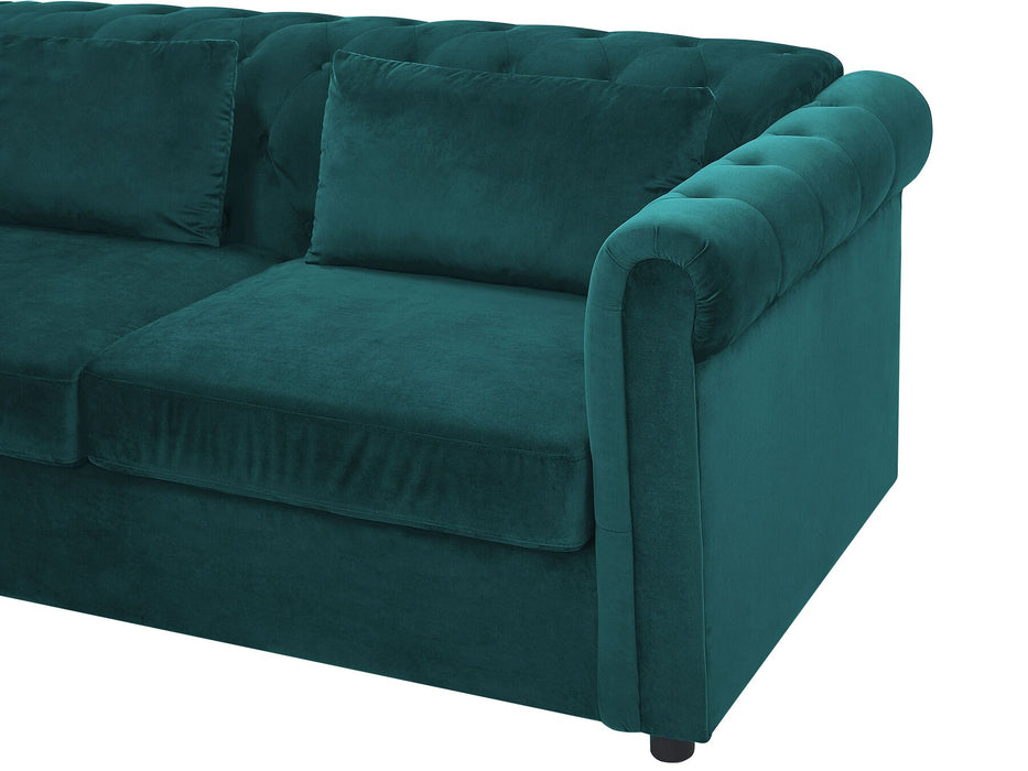 Chester Luxe Sofa Bed - Green Velvet | Modern Home Interiors