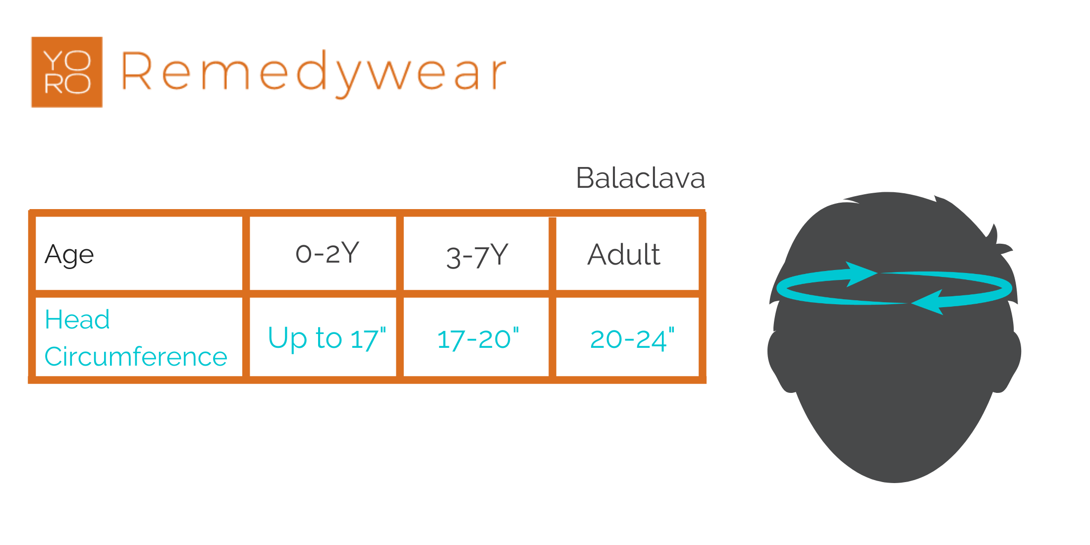 Balaclava - Kids & Adults Sizing Chart