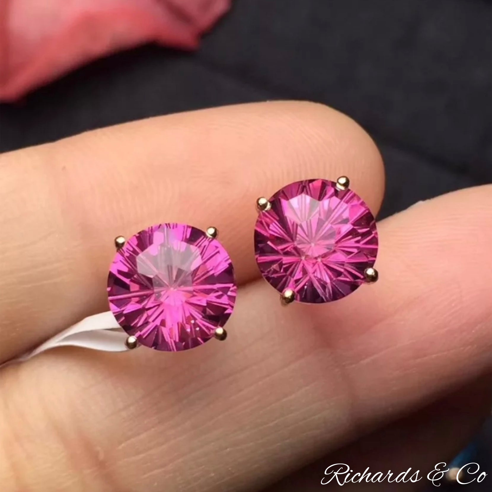 ANANYA 18-karat rose gold, tourmaline and diamond earrings | NET-A-PORTER
