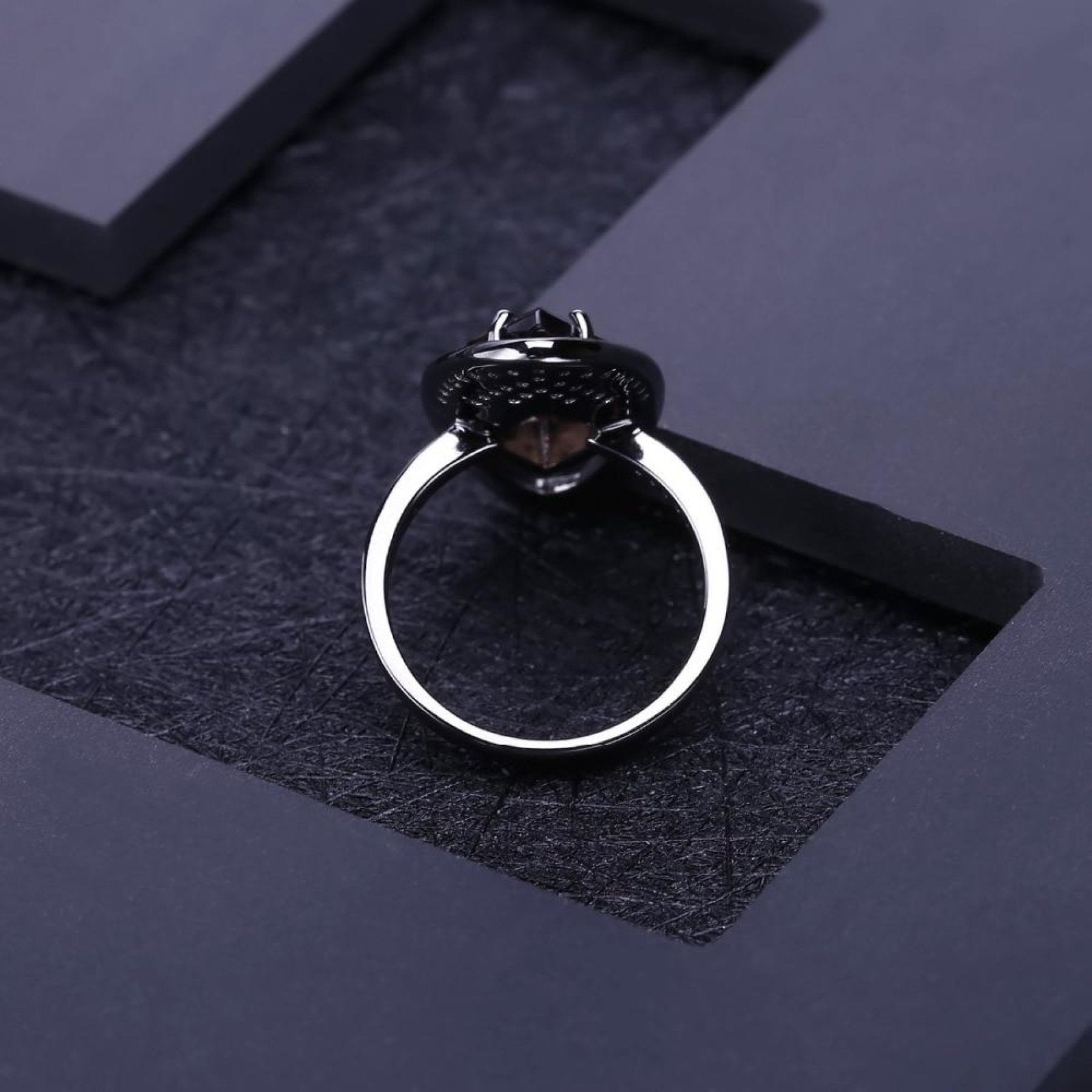 Sterling Silver Ring - Smoky Quartz Gemstone Ring for Women - R195094