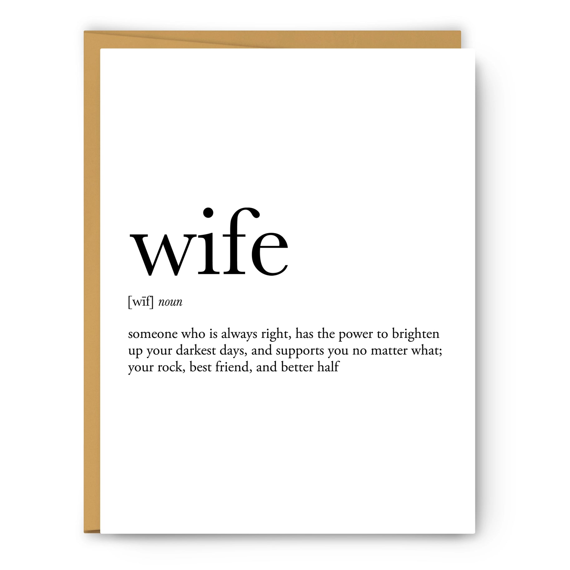 Wife Definition Love Card