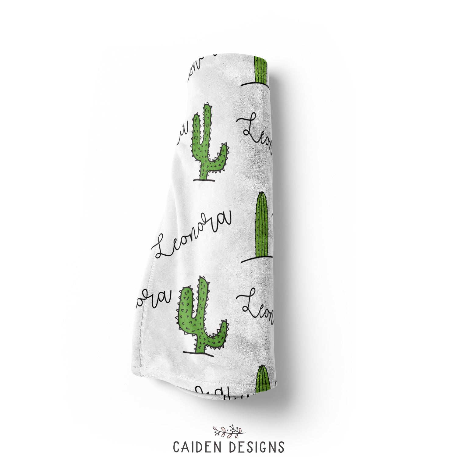 Tropical Cactus Personalized Baby Blanket - Caiden Designs