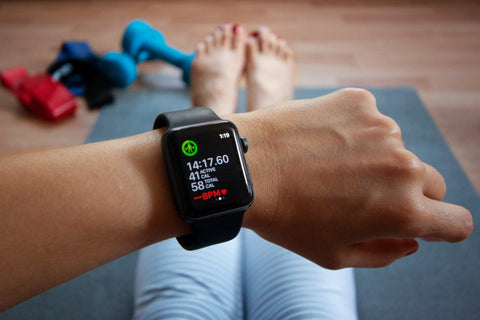 apple watch showing fitness data