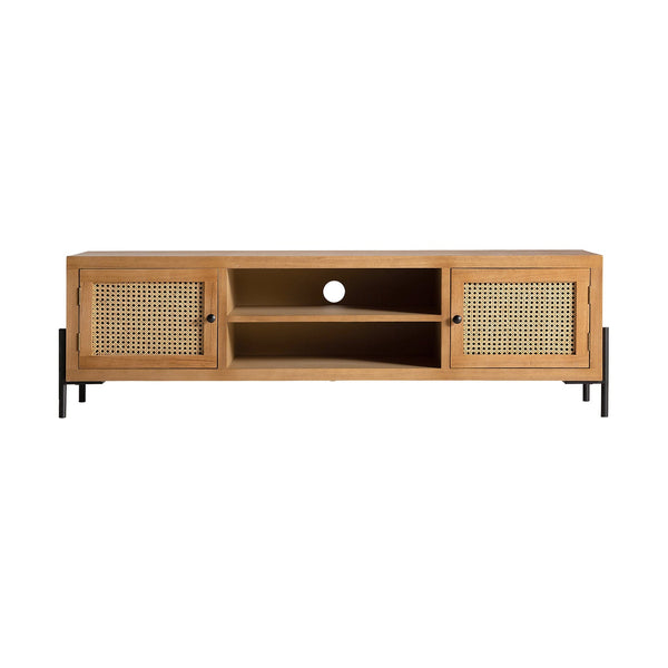 Mueble de Televisión Brunoval de hierro en Negro/Oro, 41 x 180 x 62 cm -  TessaHome