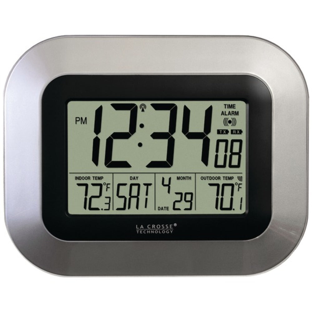 La Crosse Technology Ws 8115u S Atomic Digital Wall Clock With Indoor Mega Aurora Llc