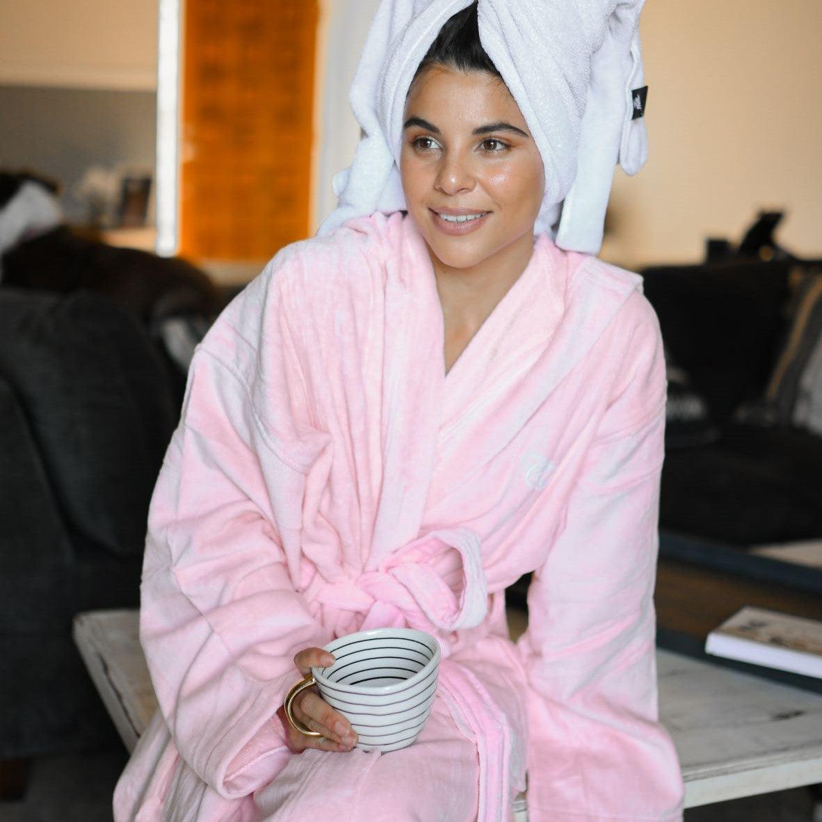 Luxury Terry Cloth Robe - Hooded - Crescentt Turkish Cotton Bathrobes