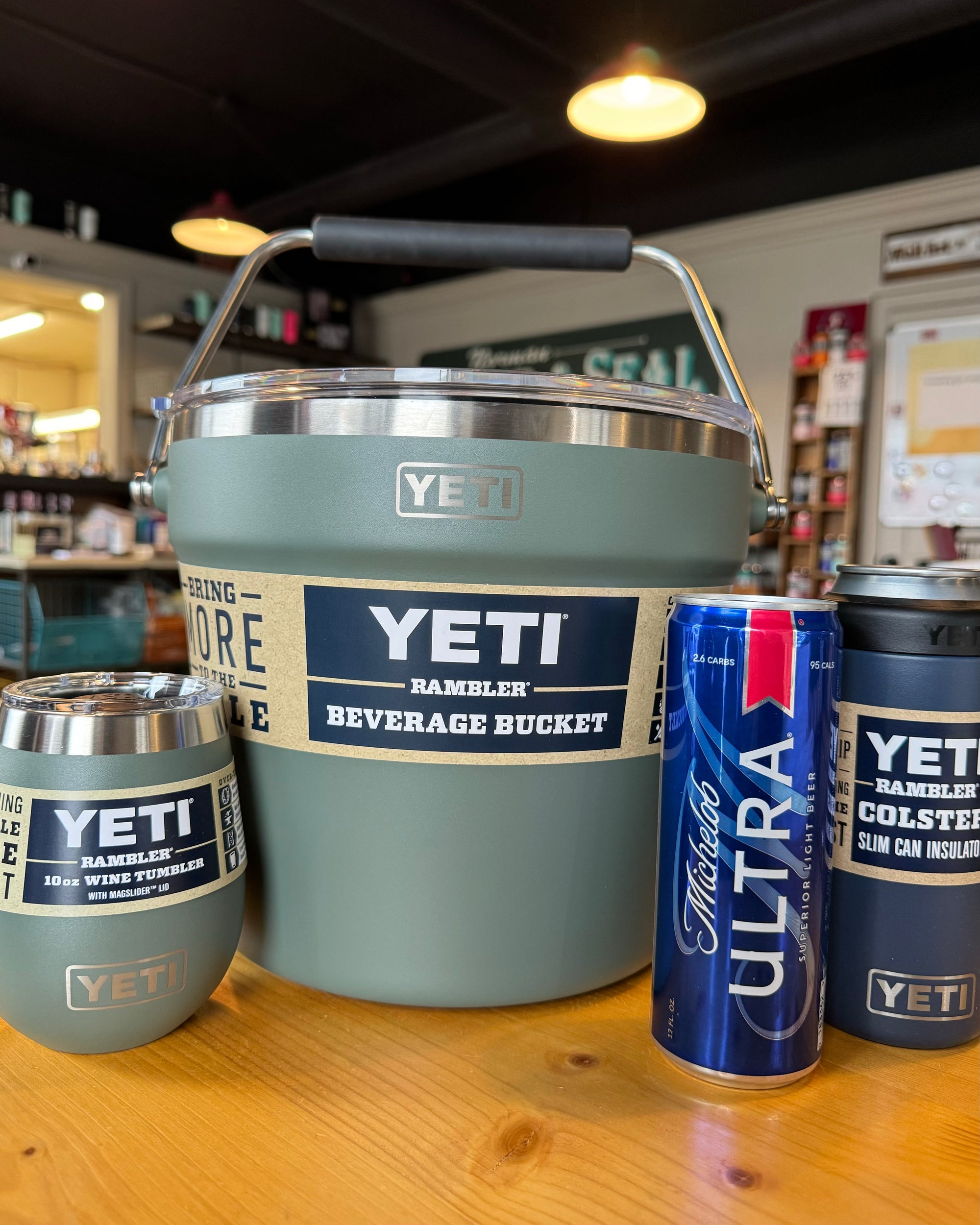 It's always beer o'clock, especially now that we have the Yeti Beverage  Bucket! #seacoastsports #freshfieldsvillage #yeti #beeroclock
