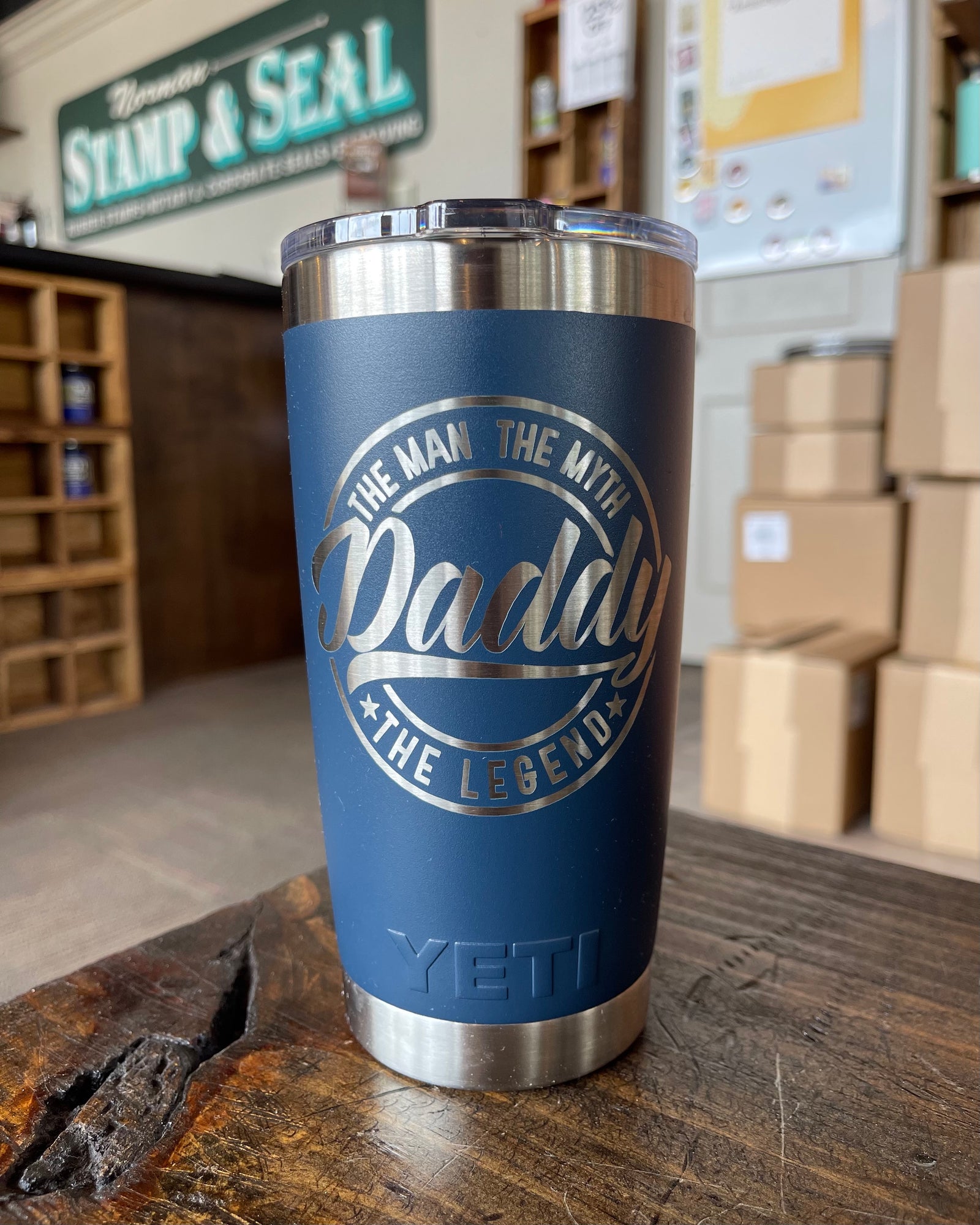 Husband Daddy Hero  Personalized Metal Can Cooler - Etchey
