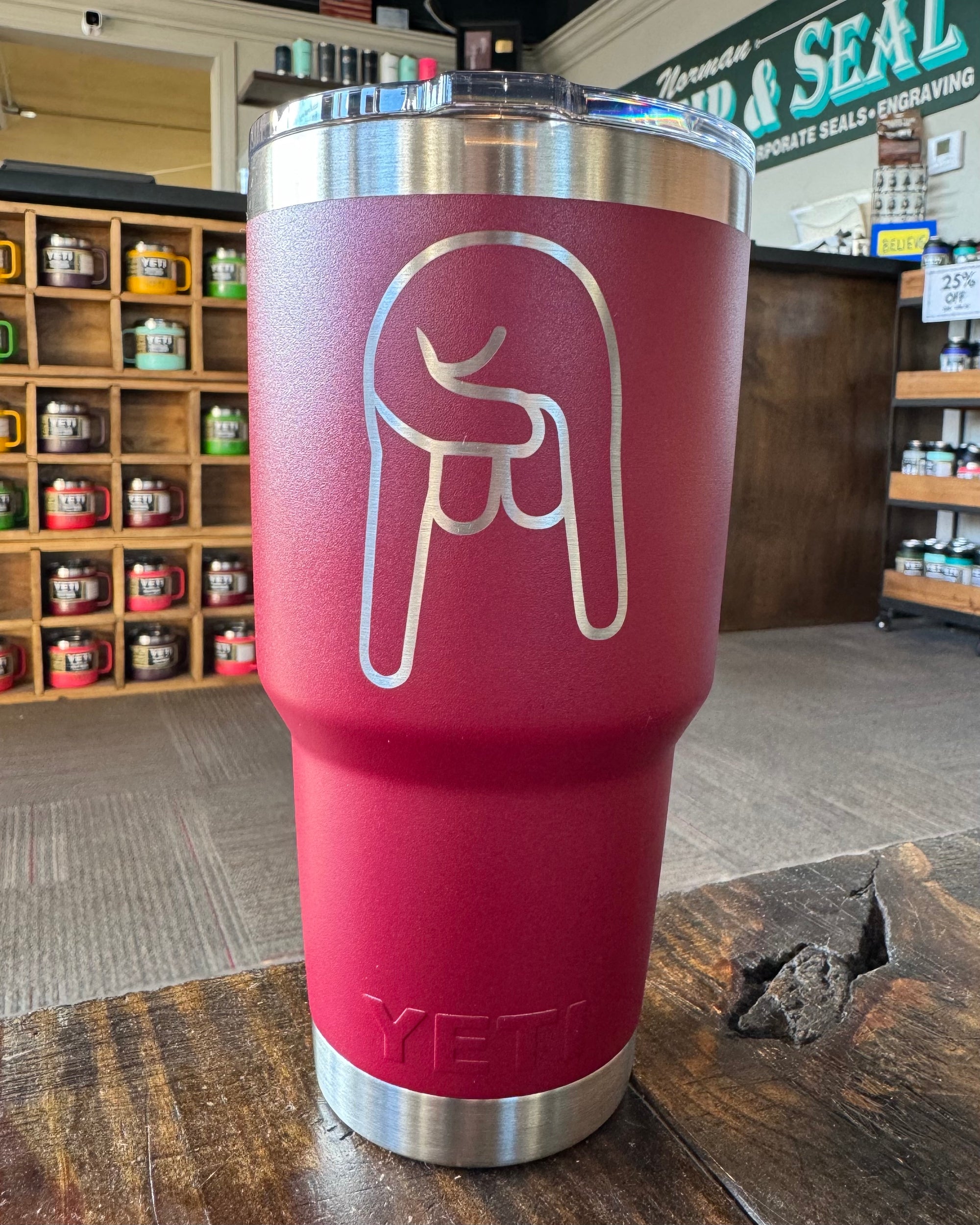 Laser Engraved Authentic YETI Rambler - LET'S GET LIT