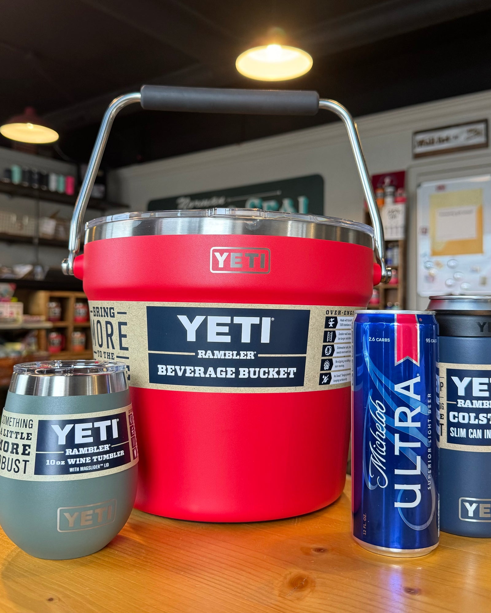 Yeti Rambler Beverage Bucket with Lid - Camp Green - Grange Co-op