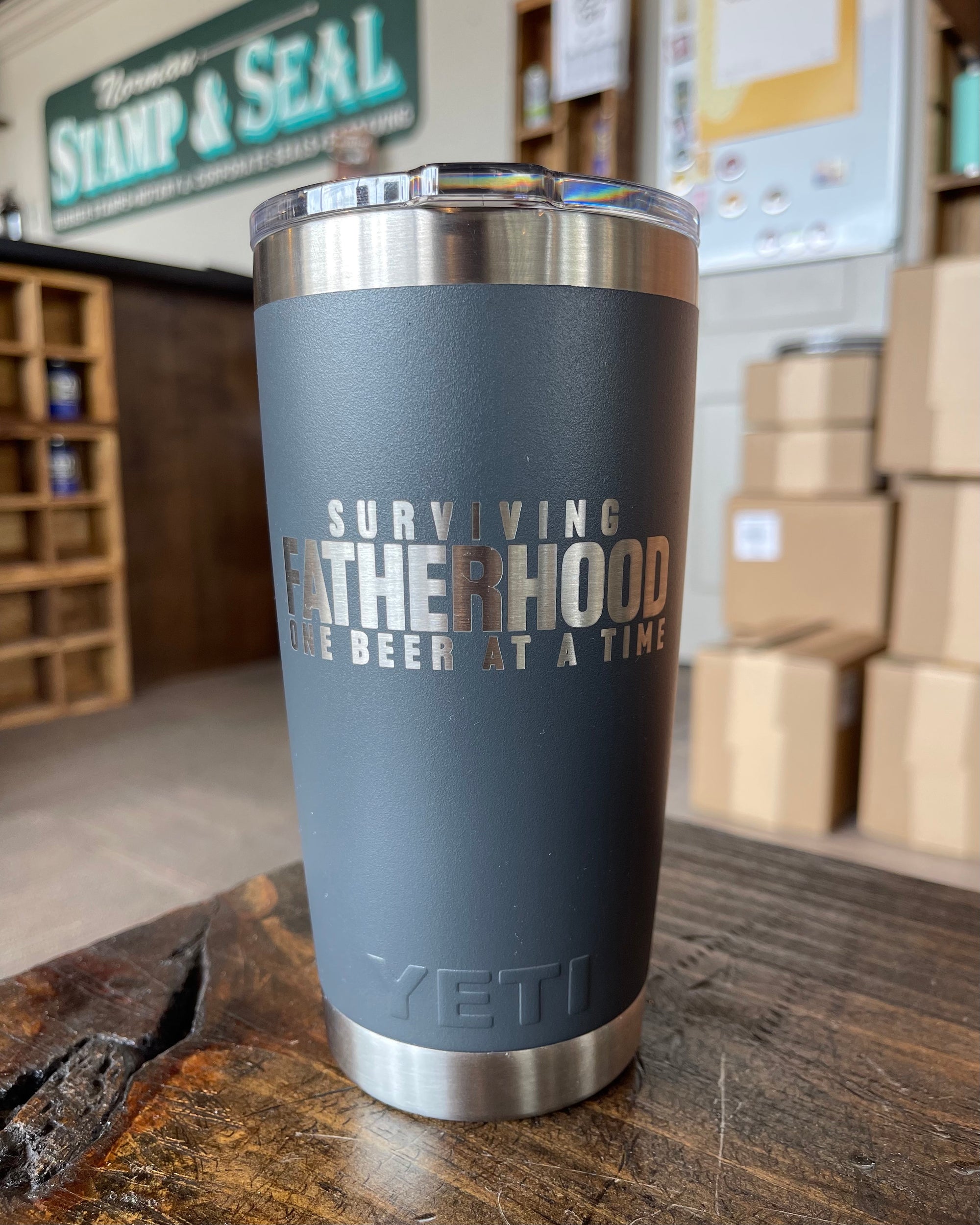 Laser Engraved Authentic 26 oz YETI Bottle - WALKING DAD