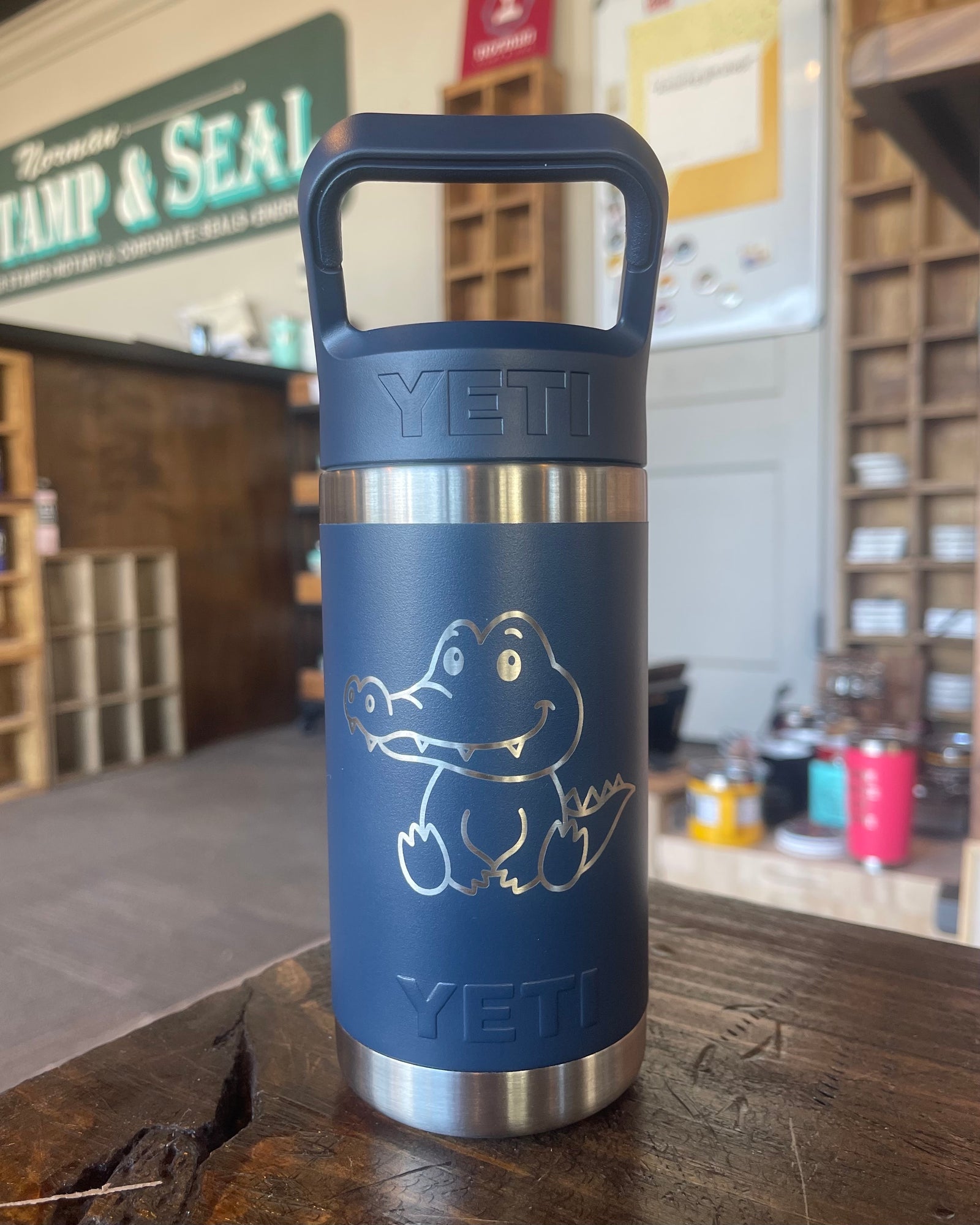 Laser Engraved Authentic Yeti 12oz Kids Bottle - Giraffe - ImpressMeGifts