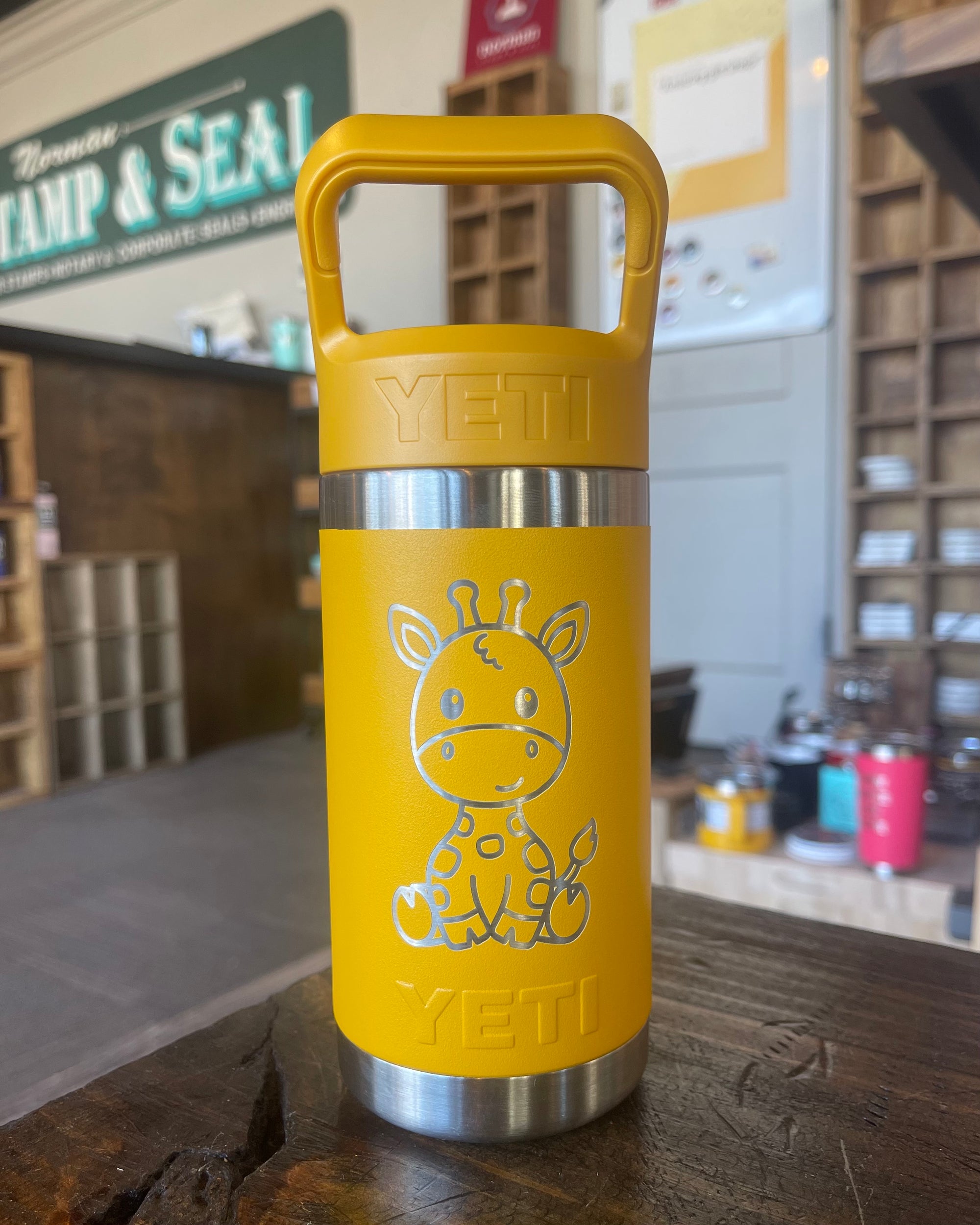 Laser Engraved Authentic Yeti 12oz Kids Bottle - Lion - ImpressMeGifts