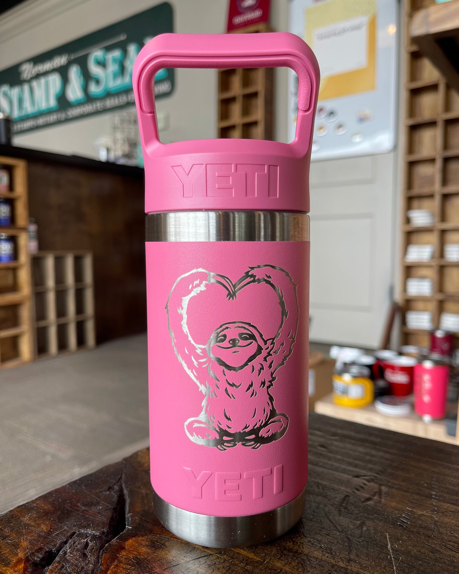 Laser Engraved Authentic Yeti 12oz Kids Bottle - Tiger - ImpressMeGifts