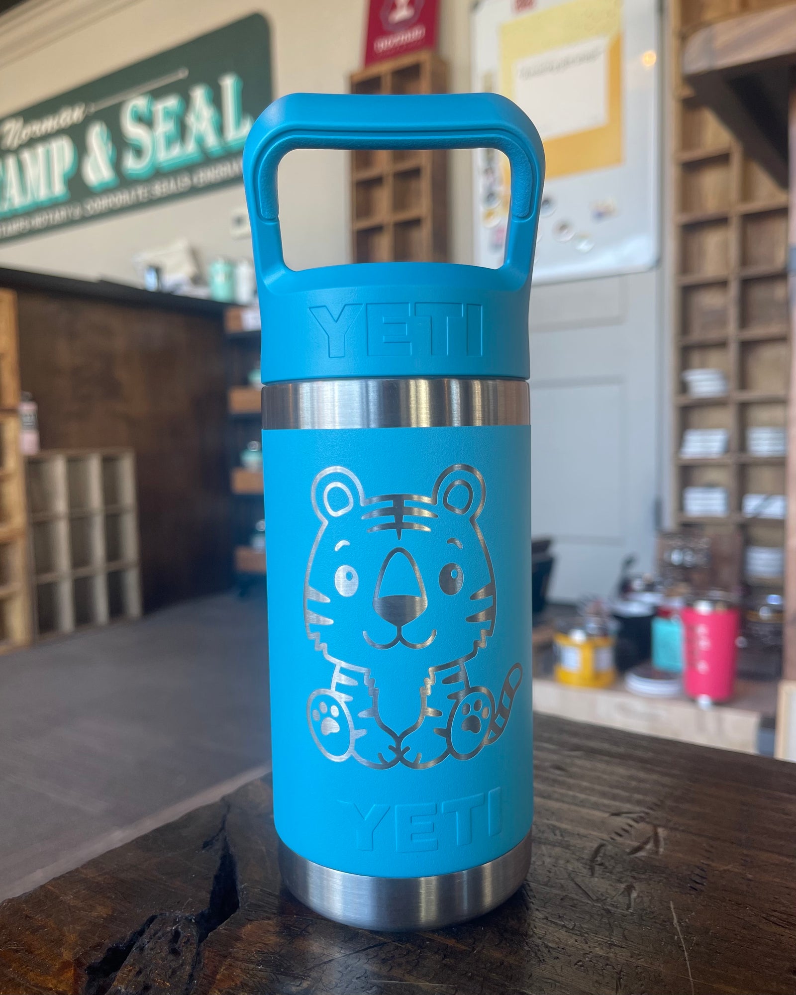 Laser Engraved Authentic Yeti 12oz Kids Bottle - T-Rex - ImpressMeGifts