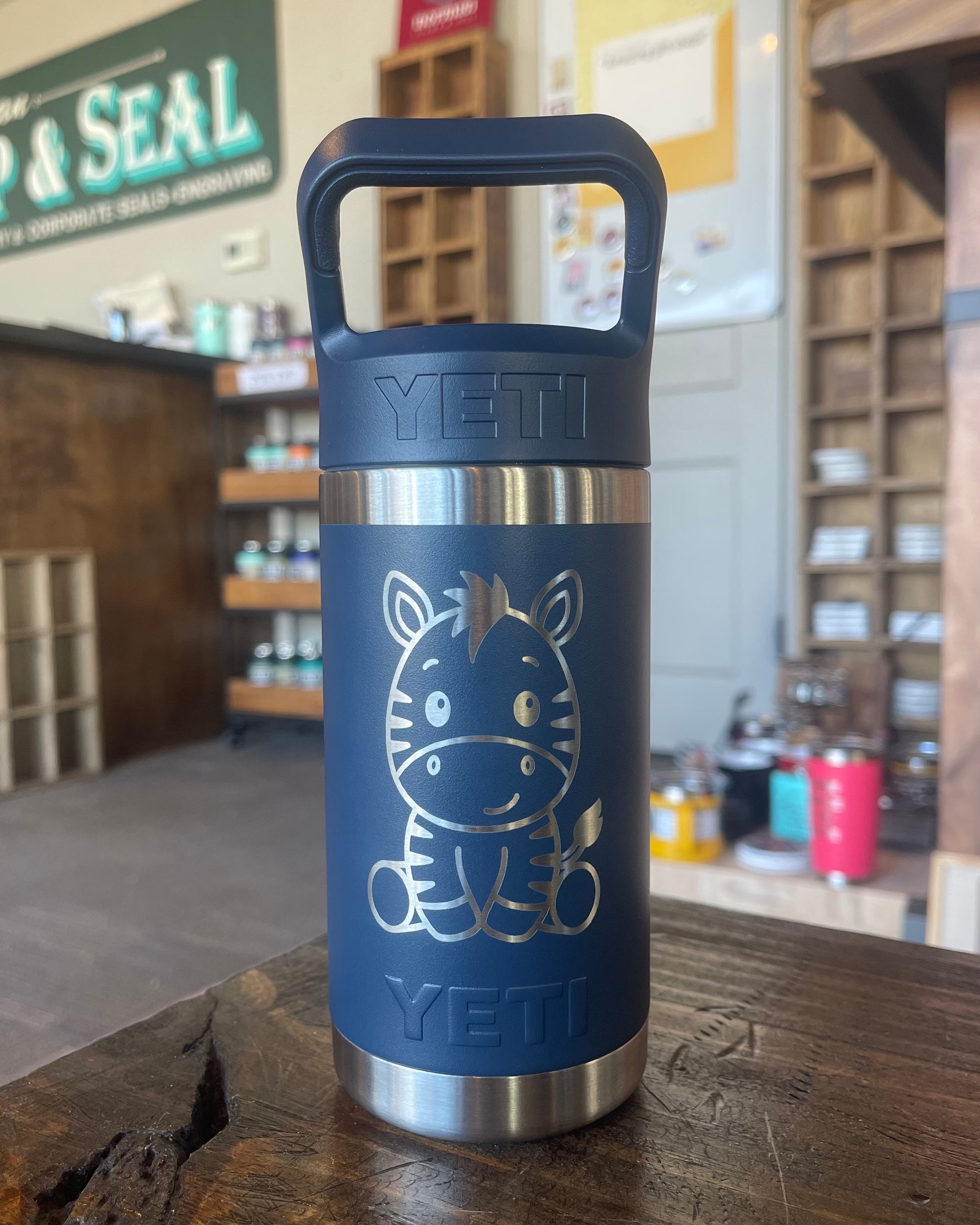 PERSONALIZED Authentic 12 oz Yeti Kids Bottle - LASER ENGRAVED