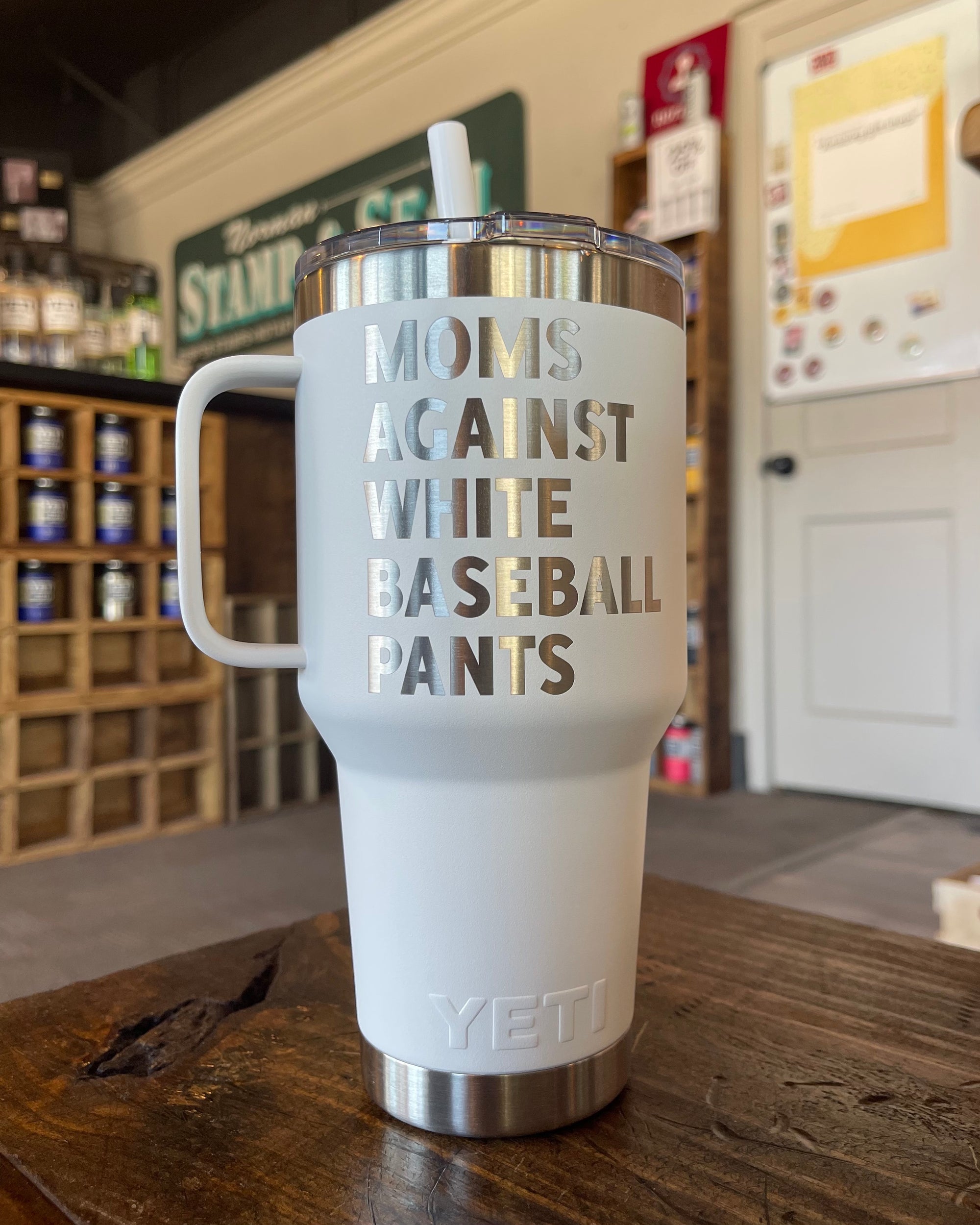 PERSONALIZED Authentic 25oz/35oz YETI Straw Mug - Box Design