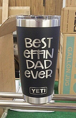 Laser Engraved Authentic 36 oz YETI Bottle - DAD GOLF - ImpressMeGifts