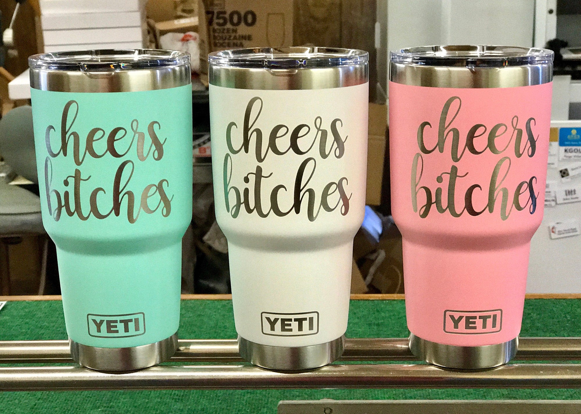 Laser Engraved Authentic YETI Rambler - SUN SALT SAND - ImpressMeGifts