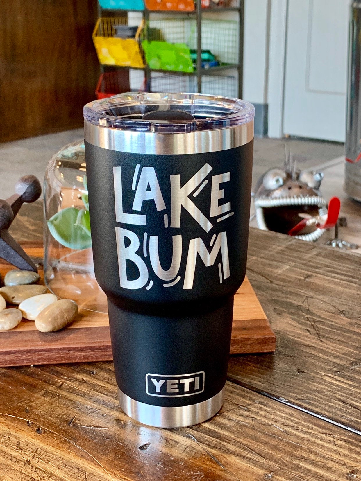 Laser Engraved Authentic YETI Rambler - DRINKS WELL with OTHERS -  ImpressMeGifts