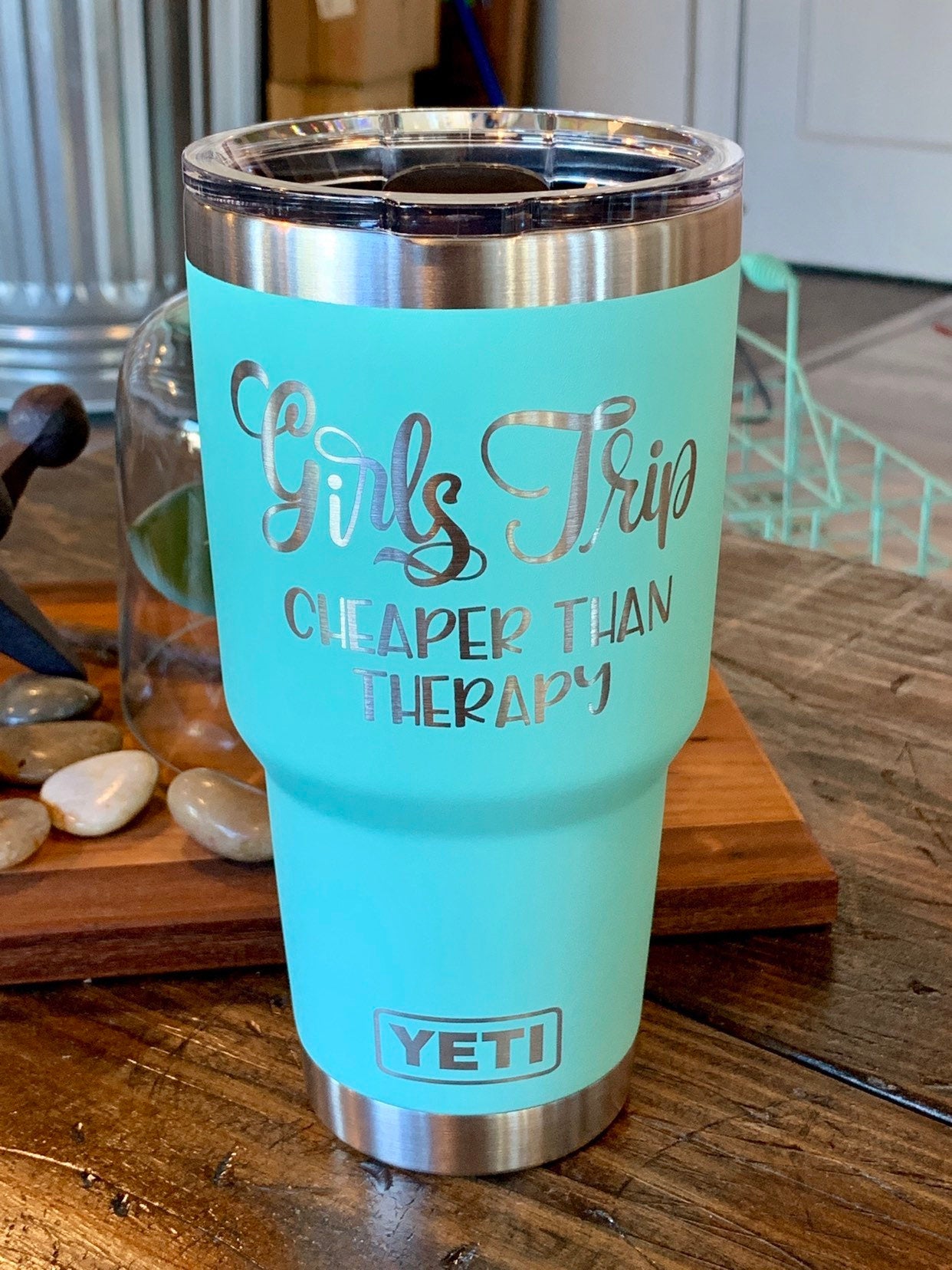 Laser Engraved Authentic YETI Rambler - Come On Barbie Lets Go