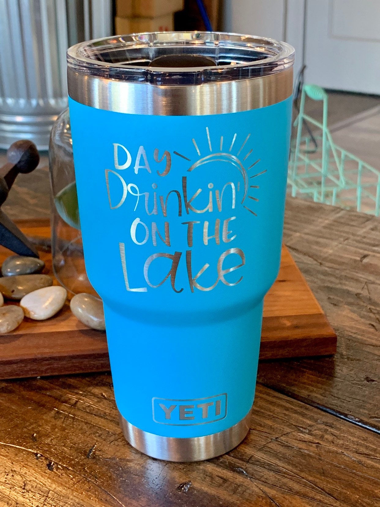 Laser Engraved Authentic YETI Rambler - VINE MONOGRAM - ImpressMeGifts