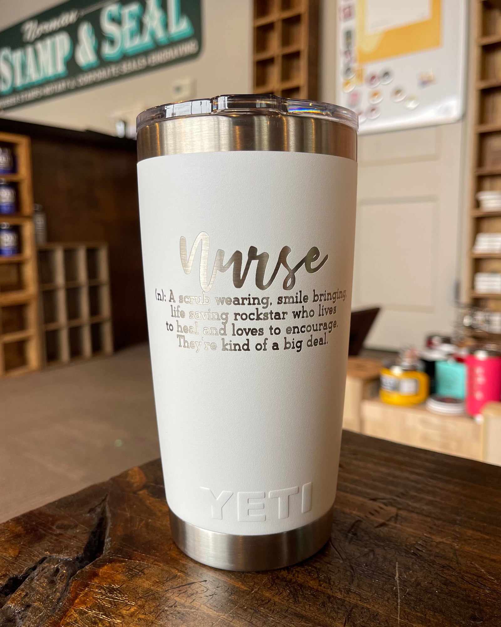 YETI - Personalized ANCHOR - Laser Engraved Tumblers, Can Colsters