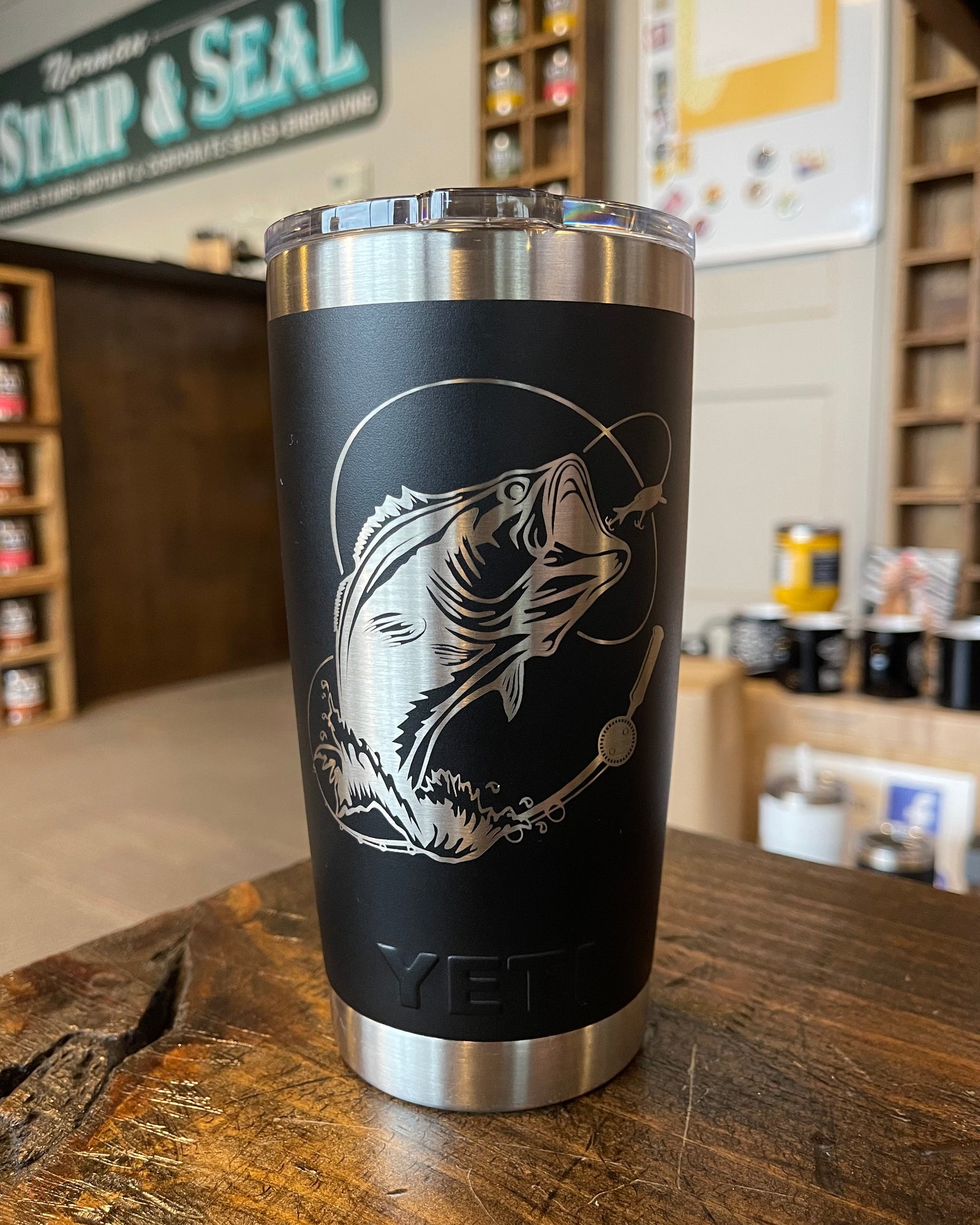 Laser Engraved Authentic Yeti Rambler - Saturdays in Norman