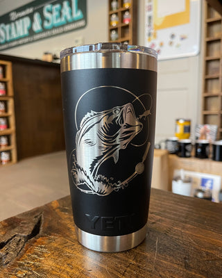 Laser Engraved Authentic YETI Rambler - DRINK & KNOW