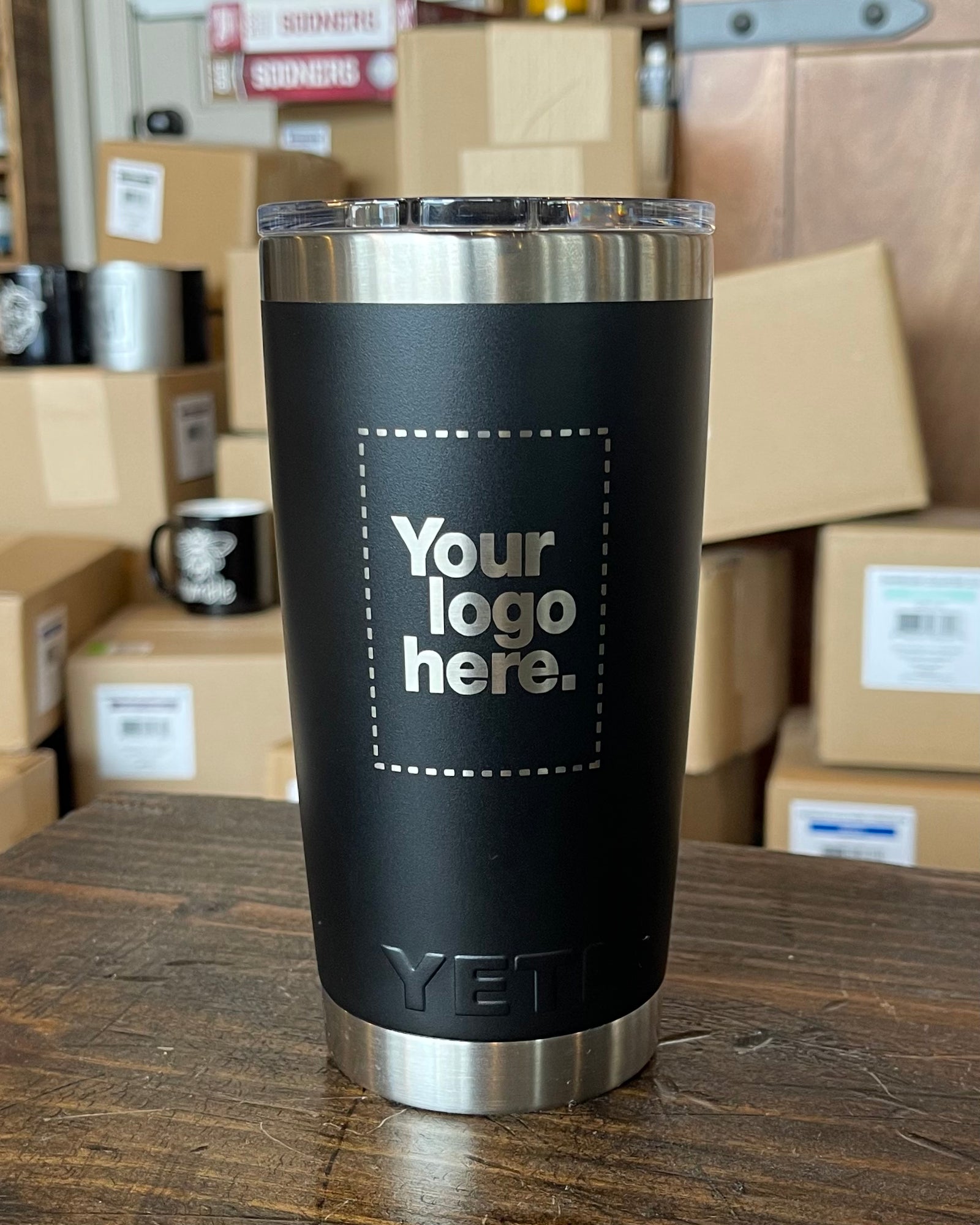 REAL YETI 30 Oz. Travel Mug With Stronghold Lid Laser Engraved Black  Stainless Steel Yeti Rambler Vacuum Insulated YETI 