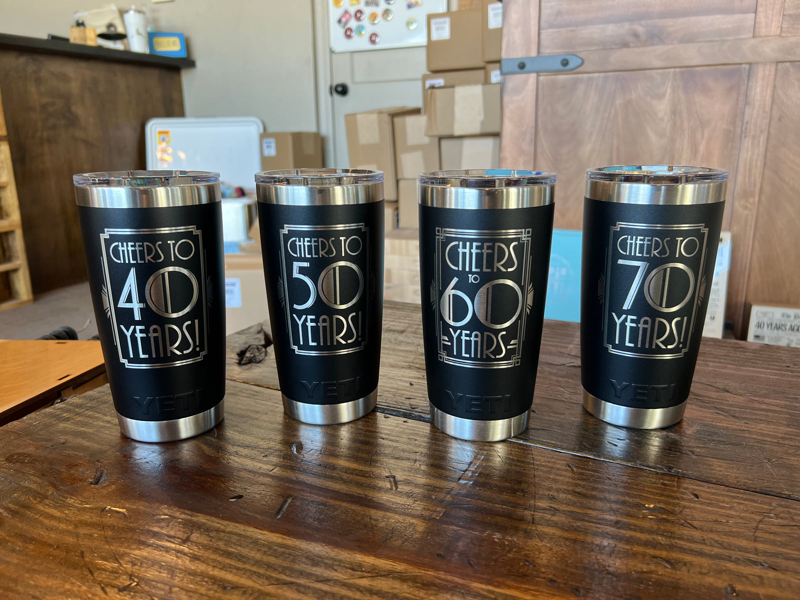 Laser Engraved Authentic YETI Rambler - VINE MONOGRAM - ImpressMeGifts