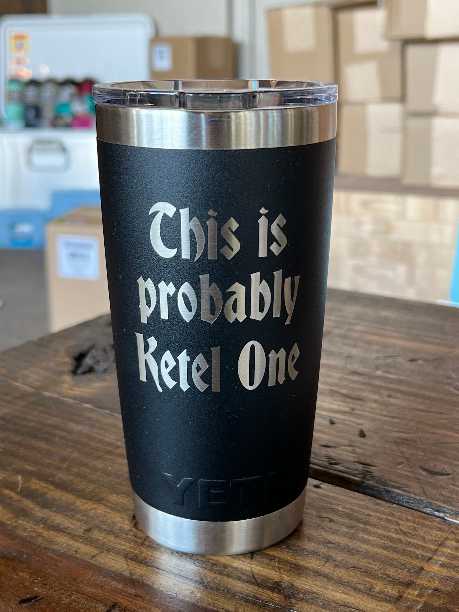 Laser Engraved Authentic YETI Rambler - SUN SALT SAND - ImpressMeGifts